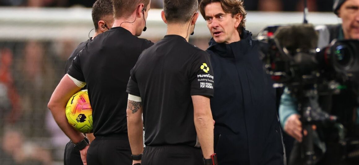 Frank questions referee… Frank questions referee…