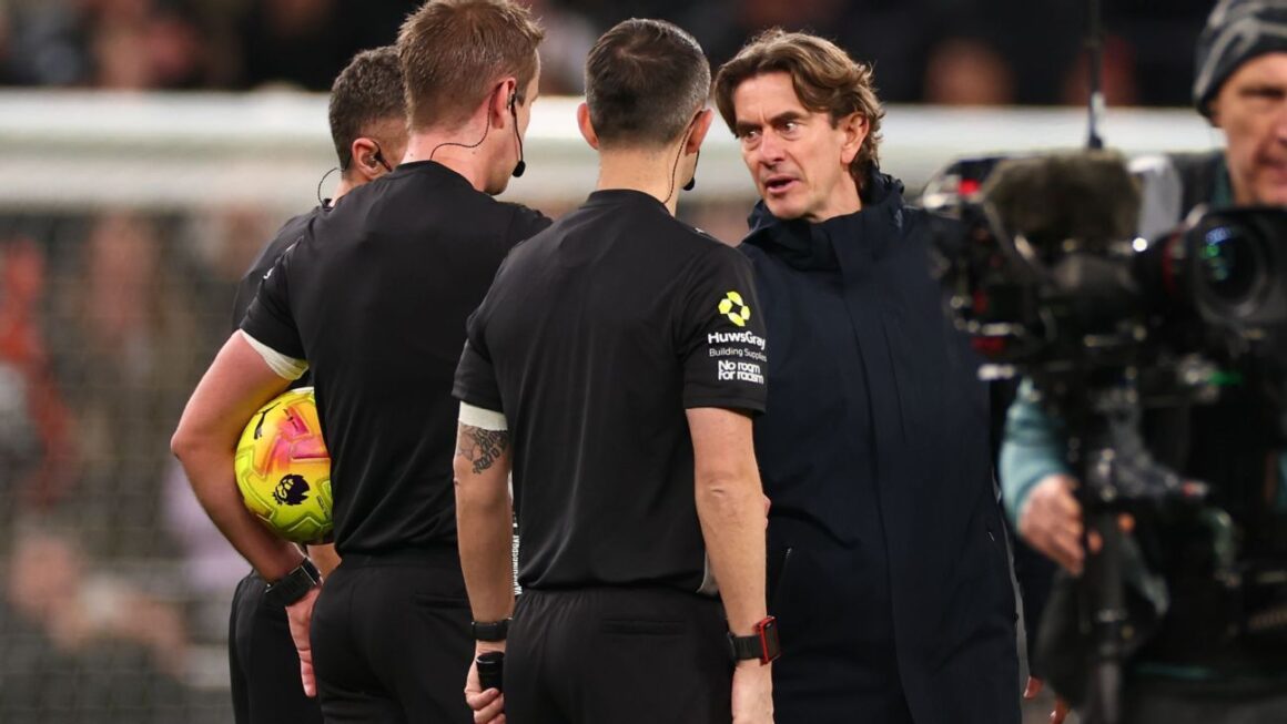 Frank questions referee…
