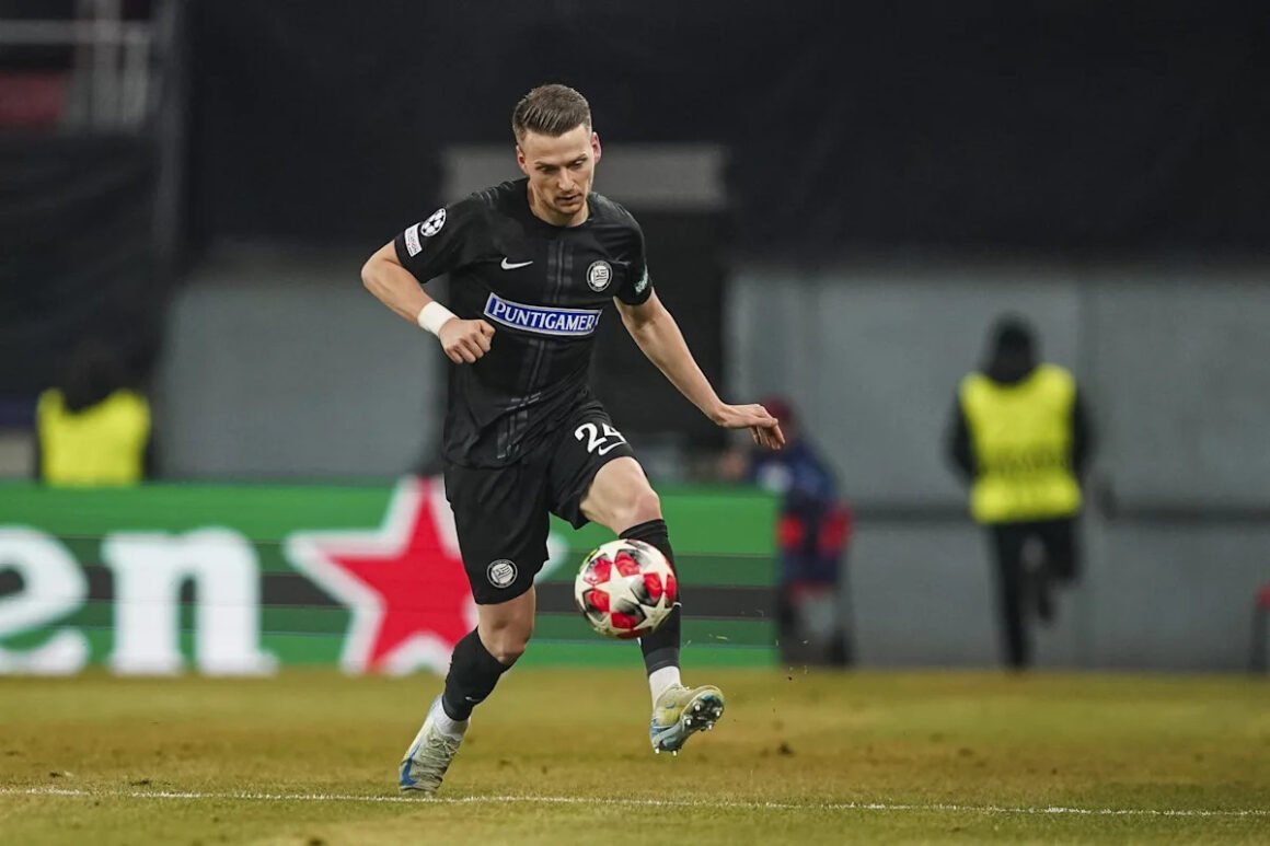 Sturm Graz Defender Poised… Sturm Graz Defender Poised…