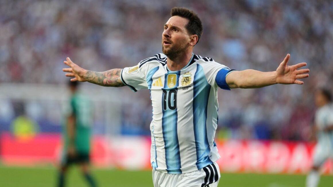 Messi Scores Hat Trick to…