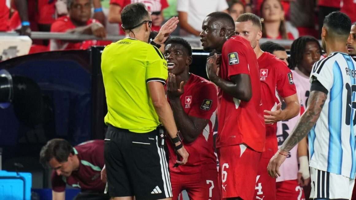 Embolo Shown Red Card for…